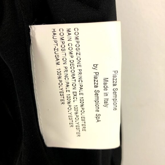 Piazza Sempione Black Pleated Long Jacket 4 - Picture 3 of 10